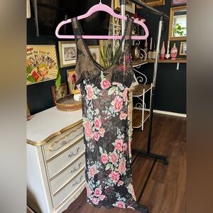 NWT Vintage Guess Silk Floral Dress Size 12